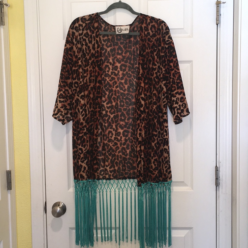 Leopard Sheer Kimono